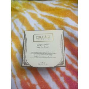 Cocoage Cosmetics 1oz 24K Gold Eye Caffeine Anti-Wrinkle Cream NEW